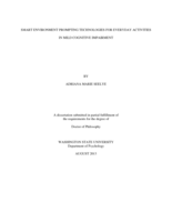 SMART ENVIRONMENT PROMPTING TECHNOLOGIES FOR EVERYDAY ACTIVITIES IN MILD COGNITIVE IMPAIRMENT