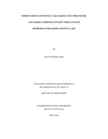 Improvement of sponge cake baking test procedure and characteristics of soft wheat flour desirable for making sponge cake