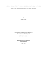 A Geographic Exploration of the Social and Economic Sustainability of Farmers' Markets and the Rural Communities that Make Them Work