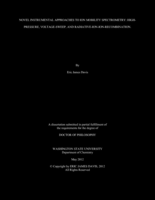Novel Instrumental Approaches to Ion Mobility Spectrometry: Voltage-Sweep, High-Pressure, and Radiative-Ion-Ion-Recombination