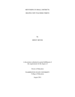 Mentoring Programs in Small Districts: Helping New Teachers Thrive
