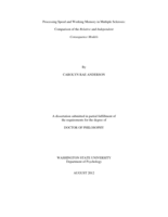Processing Speed and Working Memory in Multiple Sclerosis: Comparison of the Relative and Independent Consequence Models