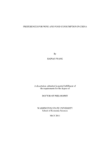 Preferences for Wine and Food Consumption in China