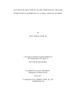 Civil-Military Relations in "Islamic Democracies": Military Intervention & Withdrawal in Algeria, Pakistan, & Turkey