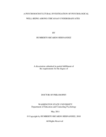 A PSYCHOSOCIOCULTURAL INVESTIGATION OF PSYCHOLOGICAL WELL-BEING AMONG CHICANA/O UNDERGRADUATES