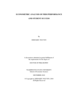 Econometric analysis of firm performance and student success