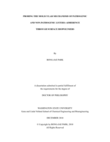 PROBING THE MOLECULAR MECHANISMS OF PATHOGENIC AND NON-PATHOGENIC LISTERIA ADHERENCE THROUGH SURFACE BIOPOLYMERS