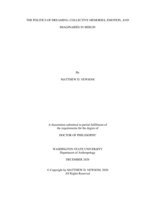 THE POLITICS OF DREAMING: COLLECTIVE MEMORIES, EMOTION, AND IMAGINARIES IN BERLIN