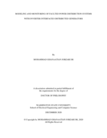 MODELING AND MONITORING OF FAULTED POWER DISTRIBUTION SYSTEMS WITH INVERTER INTERFACED DISTRIBUTED GENERATORS