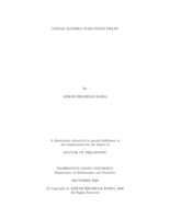 Linear Algebra over Finite Fields