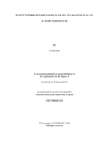 PLASTIC DEFORMATION MECHANISM IN ROLLED AZ31 MAGNESIUM ALLOY AT ROOM TEMPERATURE