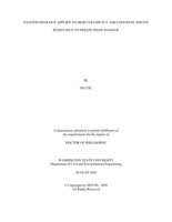 NANOTECHNOLOGY APPLIED TO HIGH VOLUME FLY ASH CONCRETE AND ITS RESISTANCE TO FREEZE/THAW DAMAGE