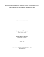 MANAGEMENT AND DECISION ANALYSIS APPROACHES TO CREATE PORTFOLIOS, RANK MUTUAL FUNDS & COMPANIES, AND IDENTIFY MARKET PERFORMANCE PATTERNS