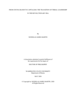 From Crying Blood to Capitalism: The Transition of Tribal Leadership in the Revolutionary Era