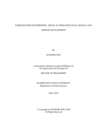 EXERCISE-INDUCED HORMONE, APELIN, IN MEDIATING FETAL MUSCLE AND ADIPOSE DEVELOPMENT
