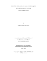 Structure of Glasses and Glass-forming Liquids with Application to Nuclear Waste Vitrification