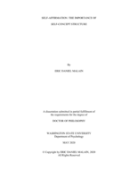 SELF-AFFIRMATION: THE IMPORTANCE OF SELF-CONCEPT STRUCTURE