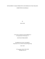 Development, Characterization and Modeling of Self-healing Cementitious Materials