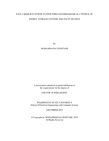 FAULT RESILIENT POWER SYSTEM THROUGH HIERARCHICAL CONTROL OF ENERGY STORAGE SYSTEMS AND FACTS DEVICES