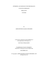 OPTIMIZING AND MODELING THE PERFORMANCE  OF MOVING SPRINKLER IRRIGATION SYSTEMS
