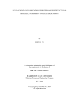 DEVELOPMENT AND FABRICATION OF PROTEINS AS MULTIFUNCTIONAL MATERIALS FOR ENERGY STORAGE APPLICATIONS