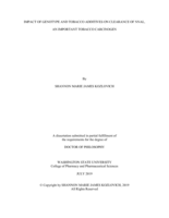 IMPACT OF GENOTYPE AND TOBACCO ADDITIVES ON CLEARANCE OF NNAL, AN IMPORTANT TOBACCO CARCINOGEN