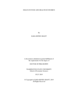 Essays in Food and Health Economics