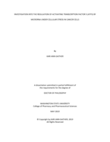 Investigation into the regulation of Activating Transcription Factor 5 (ATF5) by microRNA under cellular stress in cancer cells