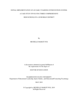 Initial Implementation of an Early Warning Intervention System: A Case Study Involving Three Comprehensive High Schools in a Suburban District
