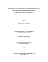 Influence of Multivalent Metal Cations on Carbohydrate Separations and Fragmentation Patterns via Ion Mobility-Mass Spectrometry