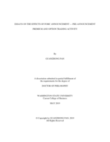 Essays on the Effects of FOMC Announcement: Pre-Announcement Premium and Option Trading Activity