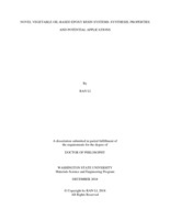 NOVEL VEGETABLE OIL-BASED EPOXY RESIN SYSTEMS: SYNTHESIS, PROPERTIES AND POTENTIAL APPLICATIONS