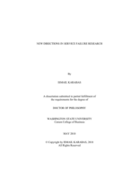 New Directions in Service Failure Research