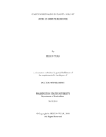 CALCIUM SINGALING IN PLANTS: ROLE OF ATSR1 IN IMMUNE RESPONSE
