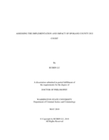 Assessing the Implementation and Impact of Spokane County DUI Court
