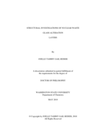STRUCTURAL INVESTIGATIONS OF NUCLEAR WASTE  GLASS ALTERATION  LAYERS