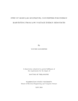 STEP-UP MODULAR MULTILEVEL CONVERTERS FOR ENERGY HARVESTING FROM LOW-VOLTAGE ENERGY RESOURCES