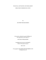Financial Aid Policies and Enrollment Behavior in Higher Education