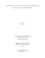 Hmong Heritage Language Maintenance and the Construction and Maintenance of Hmong Ethnic Identity