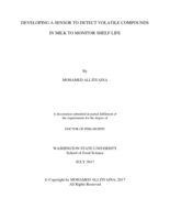 DEVELOPING A SENSOR TO DETECT VOLATILE COMPOUNDS IN MILK TO MONITOR SHELF LIFE