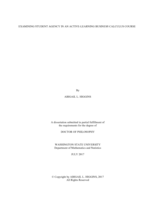 Examining Student Agency in an Active-Learning Business Calculus Course