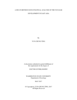 A MULTI-METHOD SOCIO-POLITICAL ANALYSIS OF THE NUCLEAR DEVELOPMENT IN EAST ASIA
