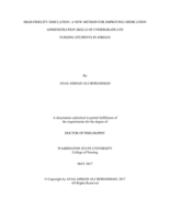 High-Fidelity Simulation: A New Method for Improving Medication Administration Skills of Undergraduate Nursing Students in Jordan