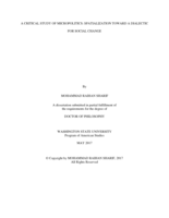 A Critical Study of Micropolitics: Spatialization toward a Dialectic for Social Change
