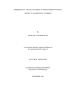 Epidemiology and management of sweet cherry  powdery milew in Washington nurseries