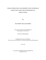 Characterization and Modification of Biomass Pyrolysis Chars for Environmental Applications