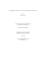 AN INDIGENOUS INQUIRY ON CULTURALLY RESPONSIVE CURRICULUM