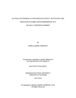 ALOCHOL WITHDRAWAL ALTERS NEGATIVE AFFECT, MOTIVATION, AND MESOCORTICOLIMBIC ENDOCANNABINOIDS IN A  SEXUALLY DIMORPHIC MANNER
