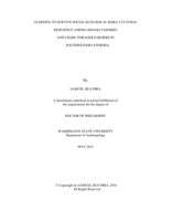 Learning to Survive Social-Ecological Risks: Cultural Resilience among Sidama Farmers and Chabu Forager-Farmers in Southwestern Ethiopia