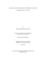 Unmasking Science, Technology, Engineering, and Math: A Feminist Policy Analysis